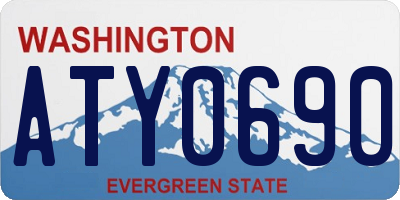 WA license plate ATY0690
