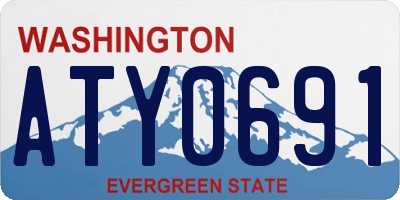 WA license plate ATY0691