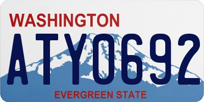 WA license plate ATY0692