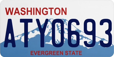 WA license plate ATY0693