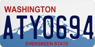 WA license plate ATY0694