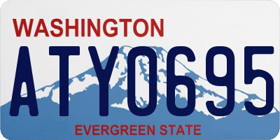 WA license plate ATY0695
