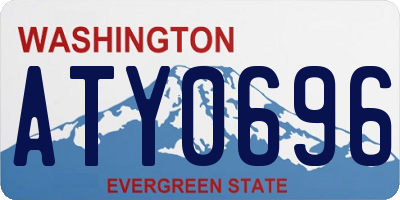 WA license plate ATY0696