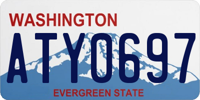 WA license plate ATY0697