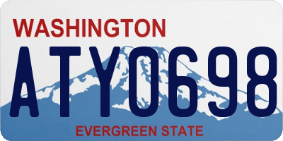 WA license plate ATY0698