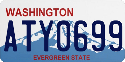 WA license plate ATY0699