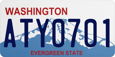 WA license plate ATY0701