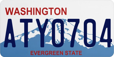 WA license plate ATY0704