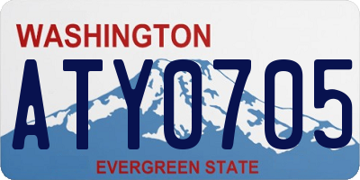 WA license plate ATY0705