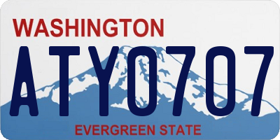 WA license plate ATY0707