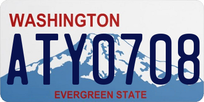 WA license plate ATY0708