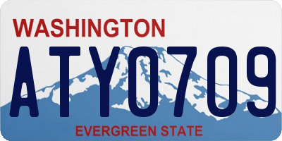 WA license plate ATY0709
