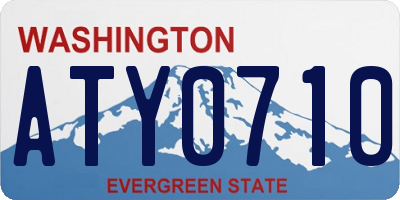 WA license plate ATY0710