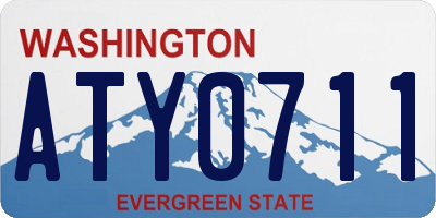 WA license plate ATY0711