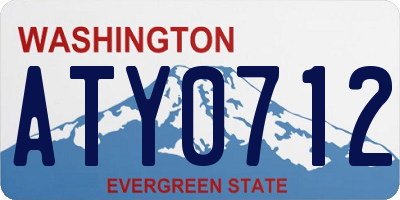 WA license plate ATY0712