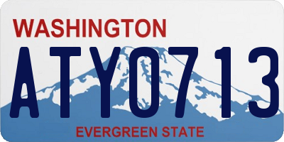 WA license plate ATY0713
