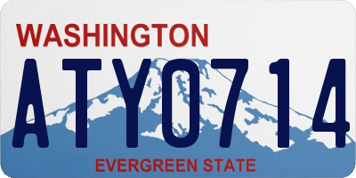 WA license plate ATY0714