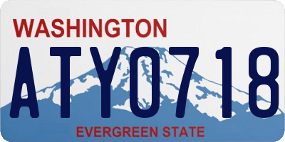 WA license plate ATY0718