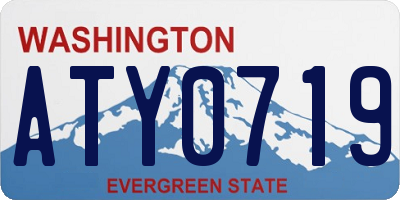 WA license plate ATY0719