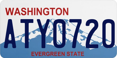 WA license plate ATY0720