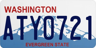 WA license plate ATY0721