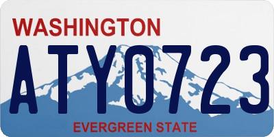 WA license plate ATY0723