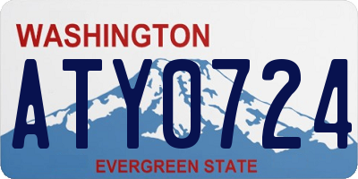 WA license plate ATY0724