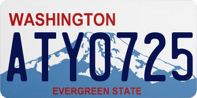 WA license plate ATY0725