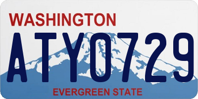 WA license plate ATY0729