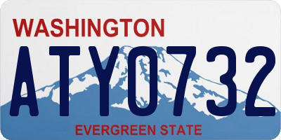WA license plate ATY0732