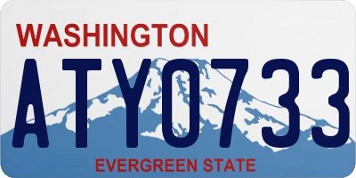 WA license plate ATY0733