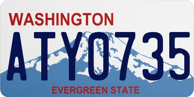 WA license plate ATY0735