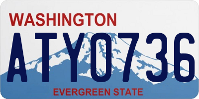 WA license plate ATY0736