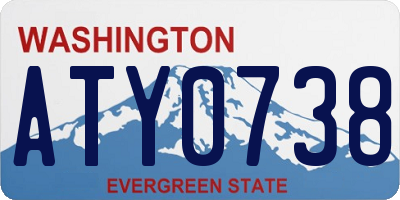 WA license plate ATY0738