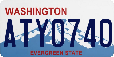 WA license plate ATY0740