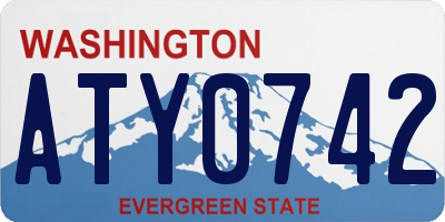 WA license plate ATY0742
