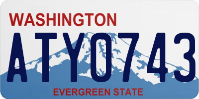 WA license plate ATY0743
