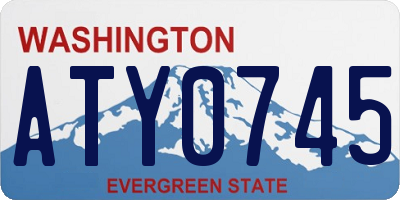 WA license plate ATY0745