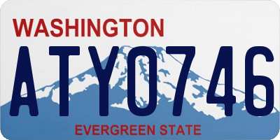 WA license plate ATY0746