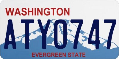 WA license plate ATY0747