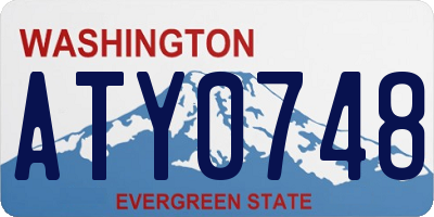 WA license plate ATY0748