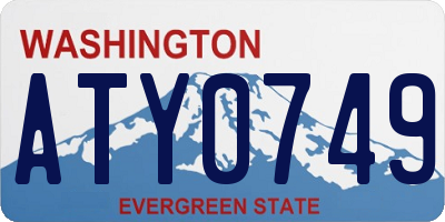 WA license plate ATY0749
