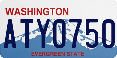 WA license plate ATY0750