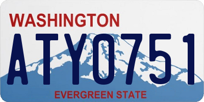 WA license plate ATY0751