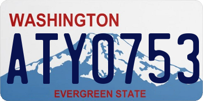 WA license plate ATY0753