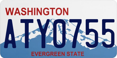WA license plate ATY0755