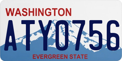 WA license plate ATY0756