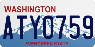 WA license plate ATY0759