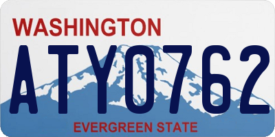 WA license plate ATY0762