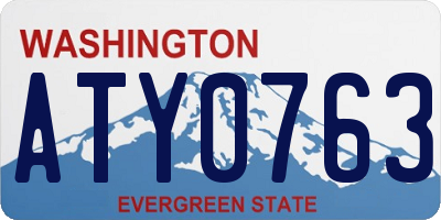 WA license plate ATY0763